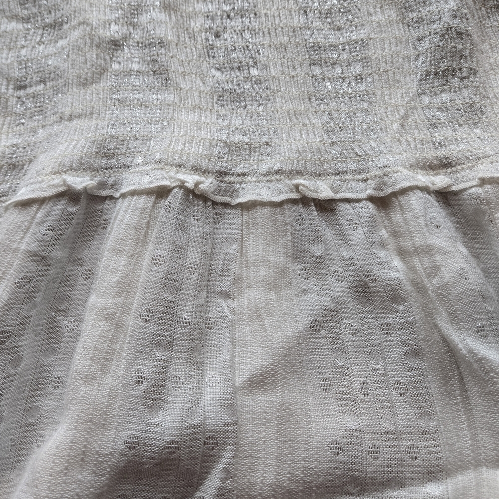 Elegant White Tiered Mini Dress - Picture 9 of 9